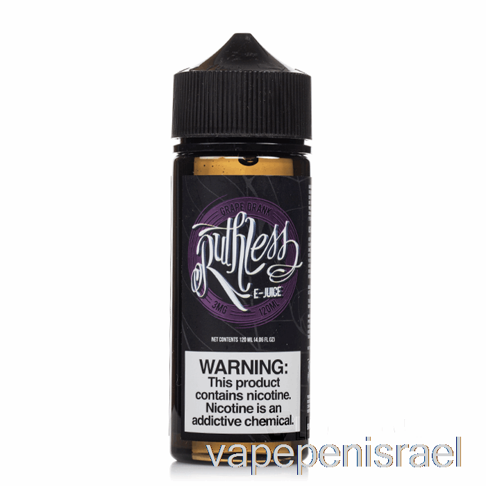 חד פעמי Vape Israel Grape Drink - אדים חסרי רחמים - 120 מ"ל 0 מ"ג